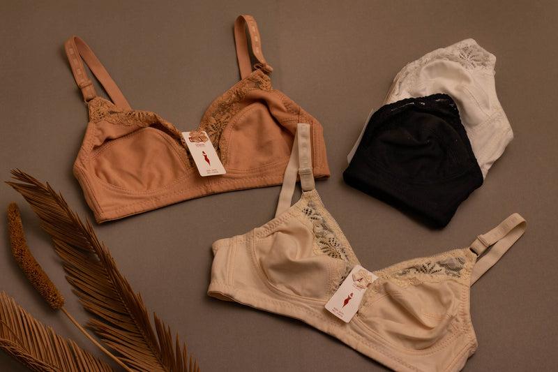 Soft Cotton Half Cup Lace Daily Wear Bra*