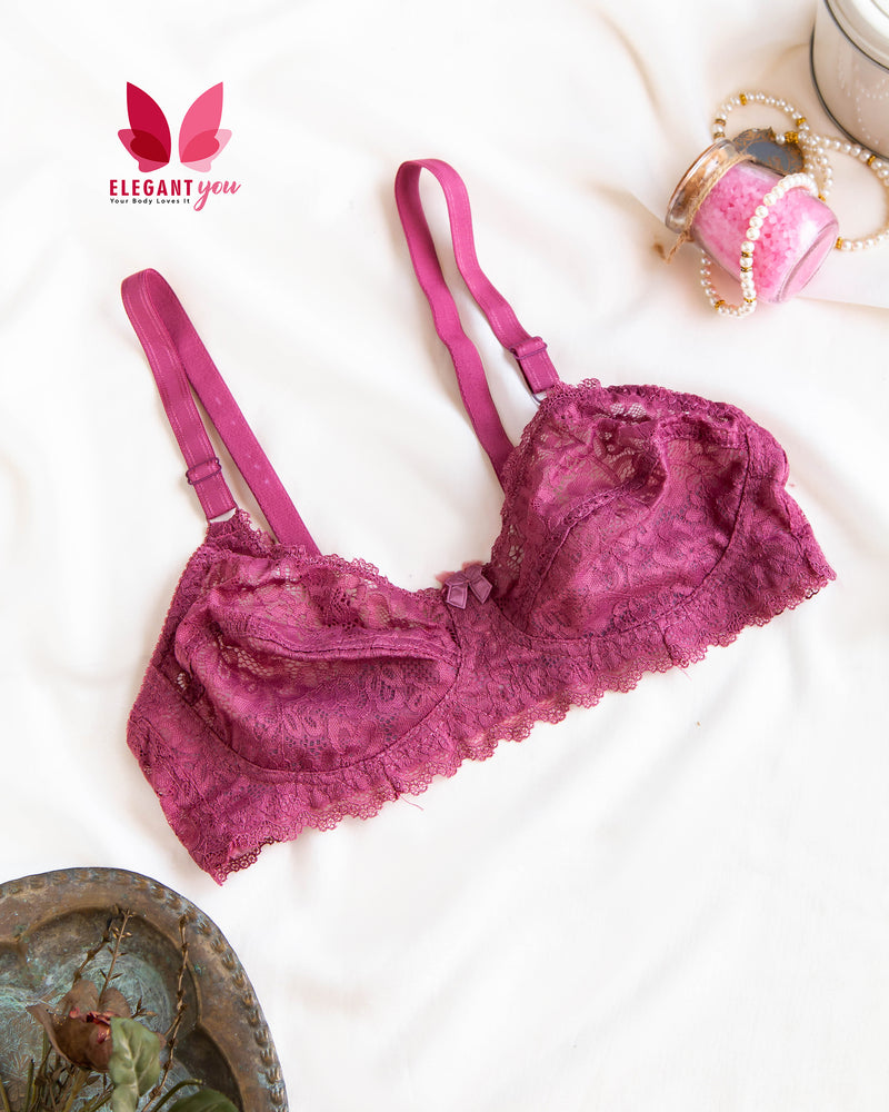 Beautiful Colors Lace Pattern Daily Wear Bra(cs)*