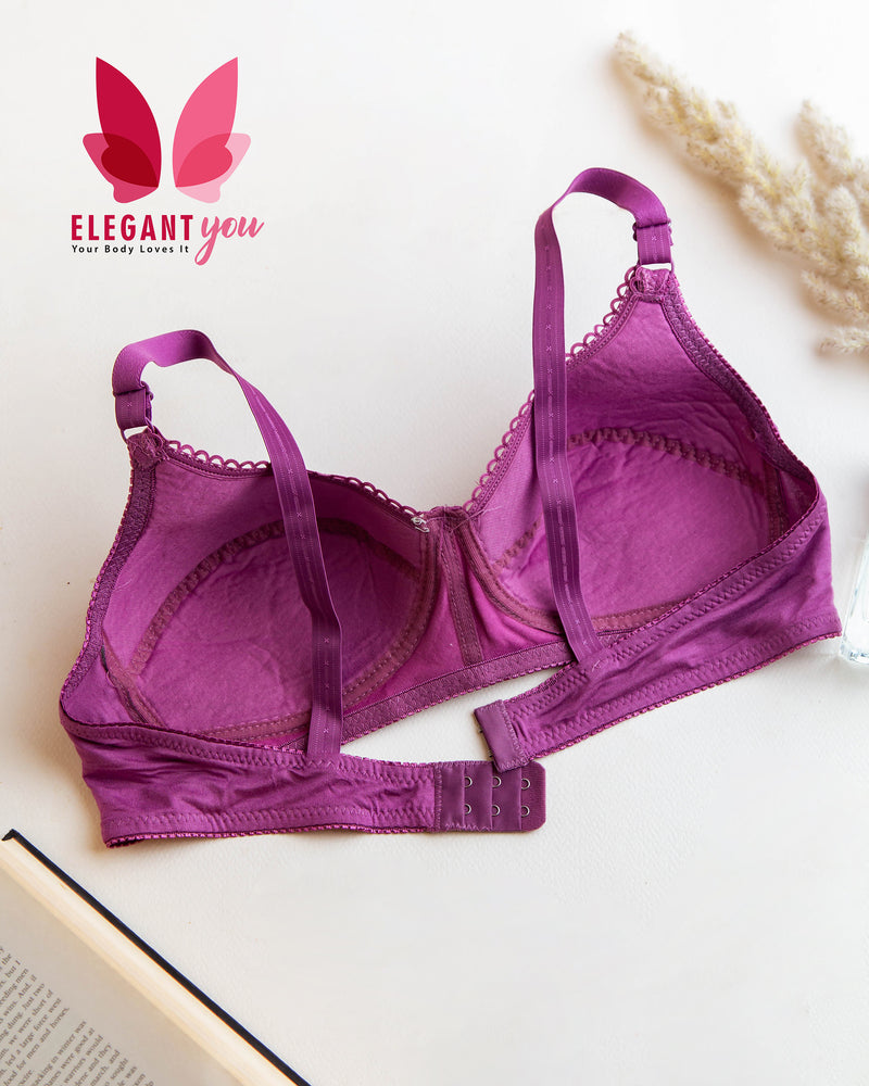 Elegant Flower Pattern Light Padded non Wired Bra*