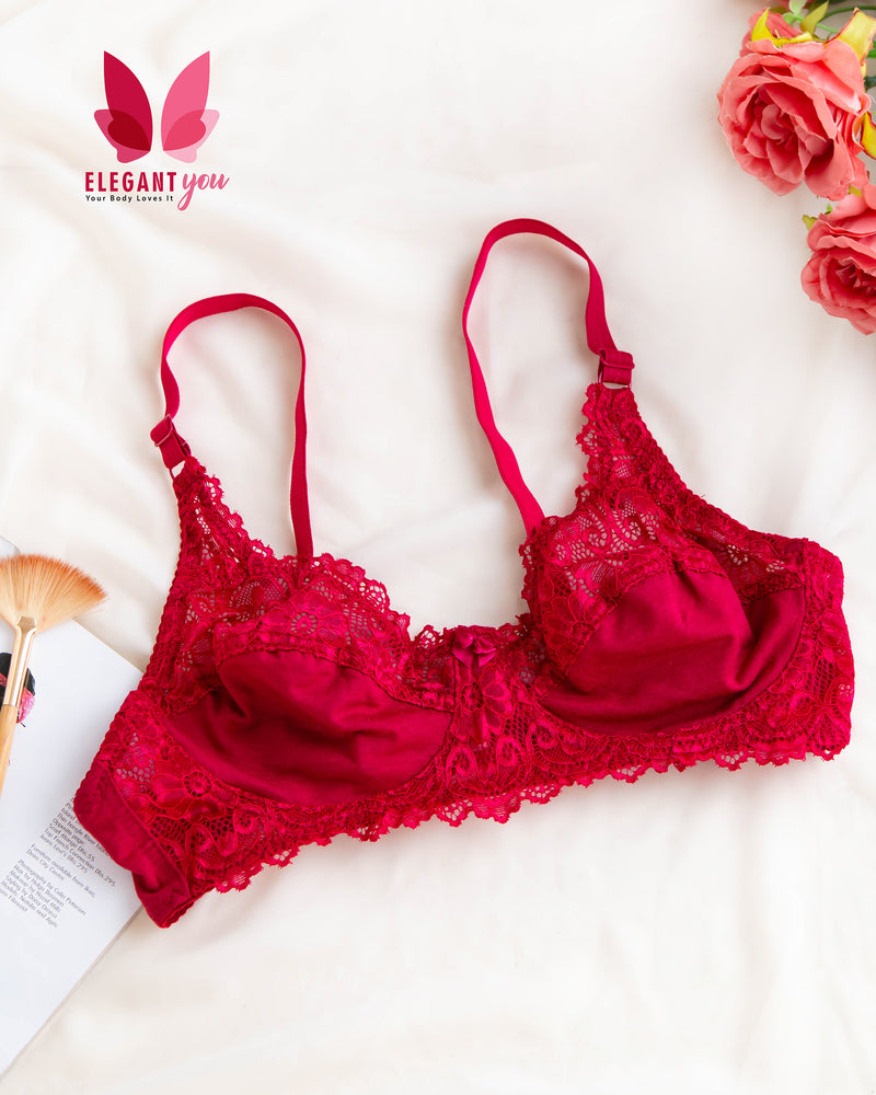 Summer Friendly Elegant Cotton Net Elegant Bra Half Cup *
