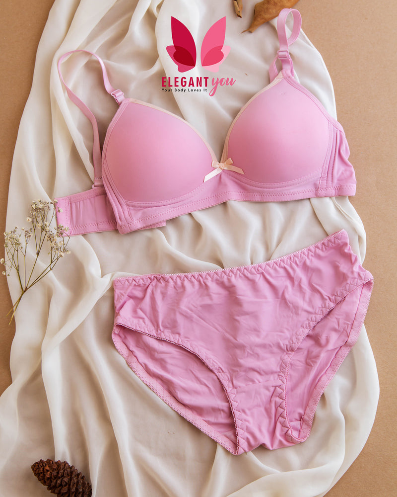 Seamless Thin-pad Non-wire Bra & Panty Pair *