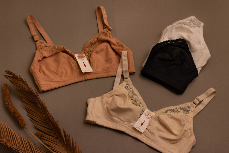Soft Cotton Half Cup Lace Daily Wear Bra*